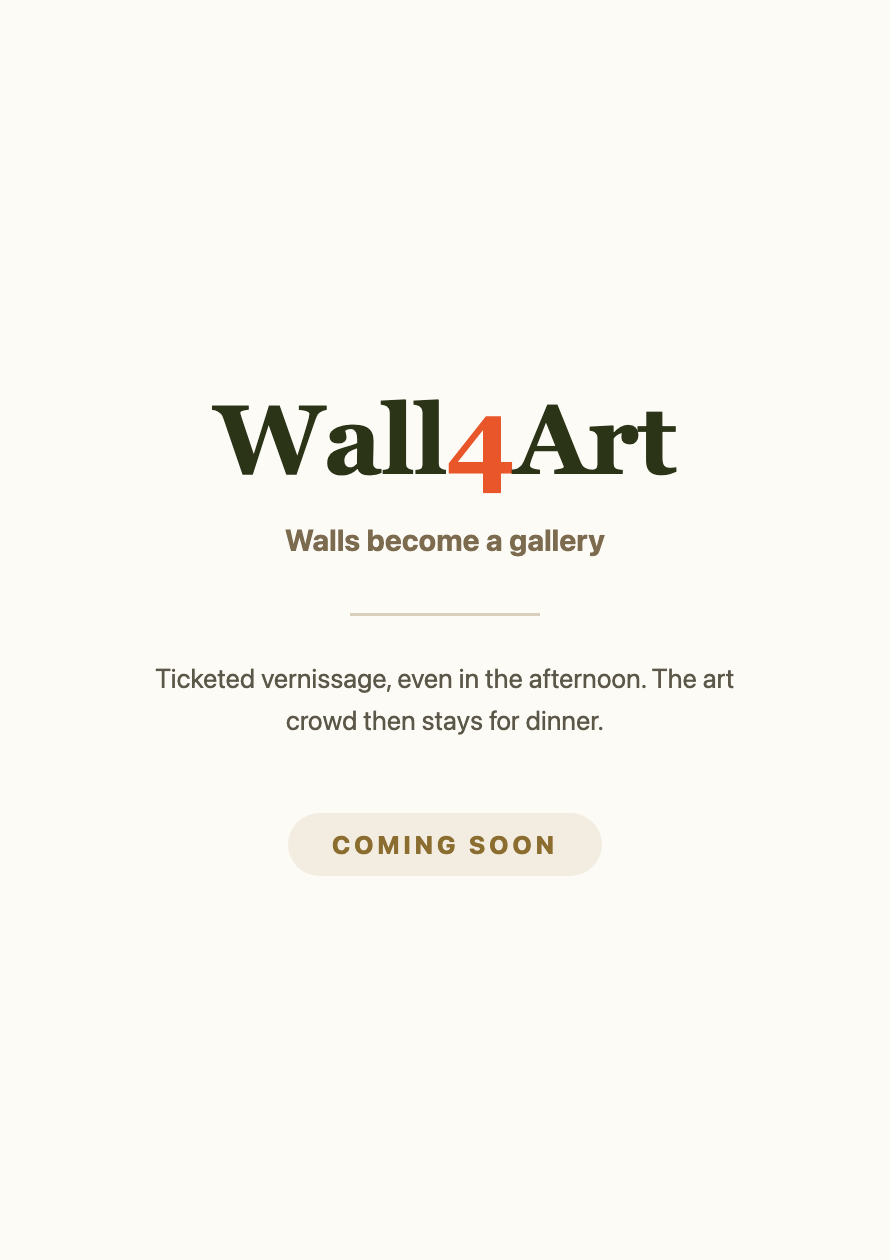 Wall4Art: walls become a gallery, coming soon