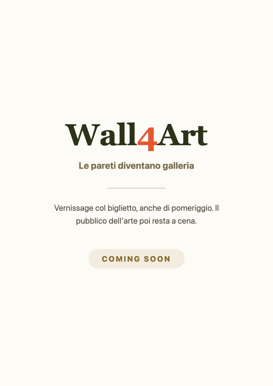 Wall4Art: le pareti diventano galleria, in arrivo